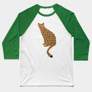 Funny leopard sunglasses animal print Baseball T-Shirt